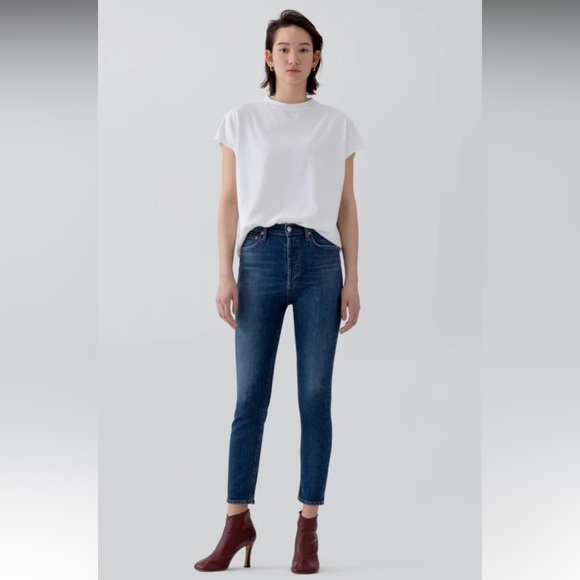 Anthropologie X Agolde Nico High Rise Slim Leg Jeans. Size 26x27 - Picture 4 of 11